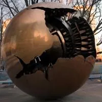 Шар пустотелый медь (198301) монтаж - сфера арт-объект ø 1000 мм. пустотелая  в Барнауле