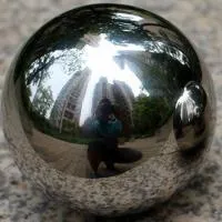 Шар из нержавеющей стали (198286) поставка - сфера арт-объект ø 1000 мм. пустотелая  в Барнауле