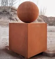 Шар — стальной куб кортен (518929) ∅ 500 мм. Барнаул 